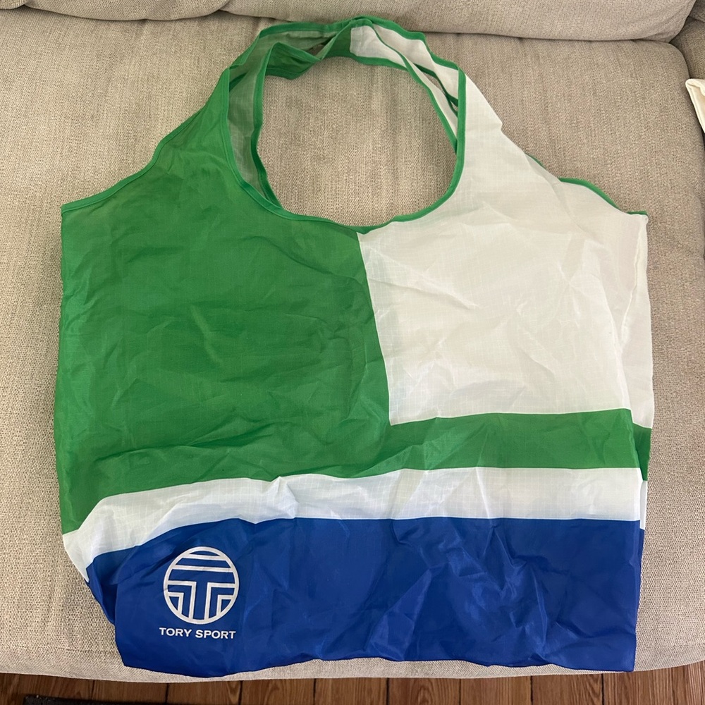 Tory Sport reusable nylon tote bag